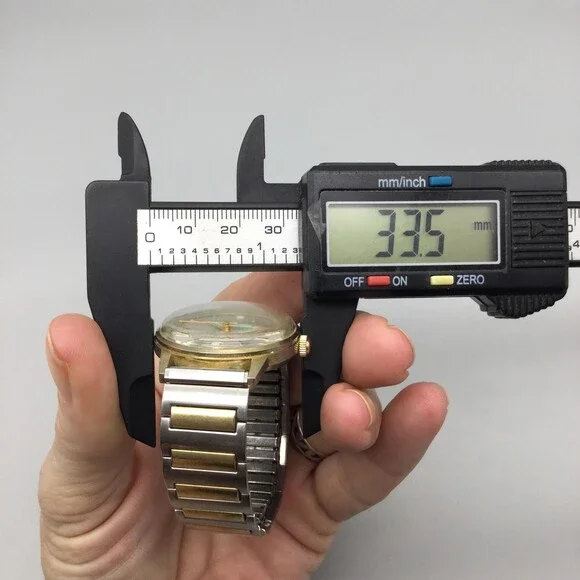 Vintage Dominion Mens Watch 34mm Silver Dial Manual 17 Jewels Two Tone Bracelet - Picture 11 of 14